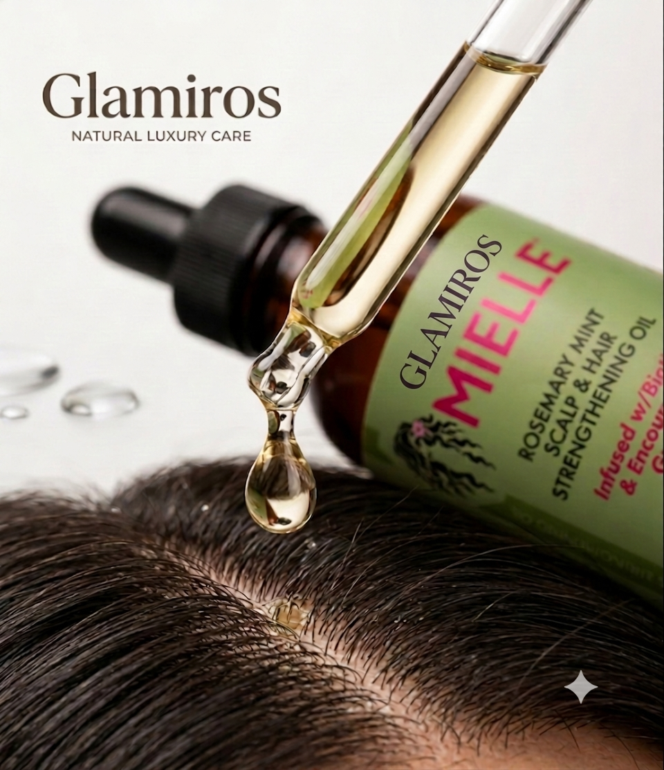 Glamiros | Rosemary Mint Scalp & Hair Strengthening Oil