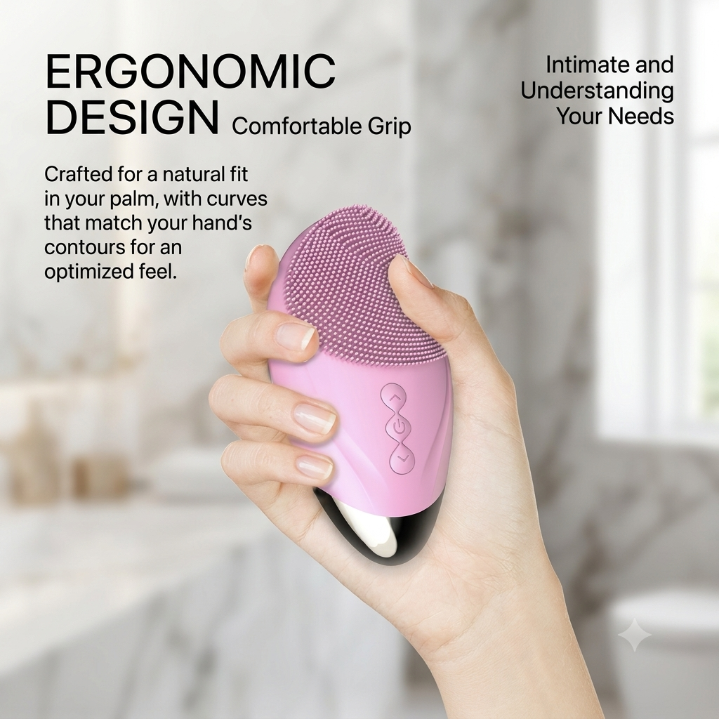 Glamiros Ultrasonic Silicone Facial Cleansing Brush – Electric Deep Face Cleanser