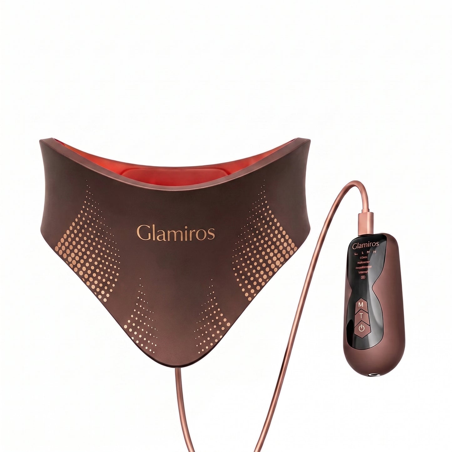 Glamiros MediSpa 4D Flexible Silicone LED Face & Neck Mask | 540 LEDs Wireless Rechargeable Therapy System