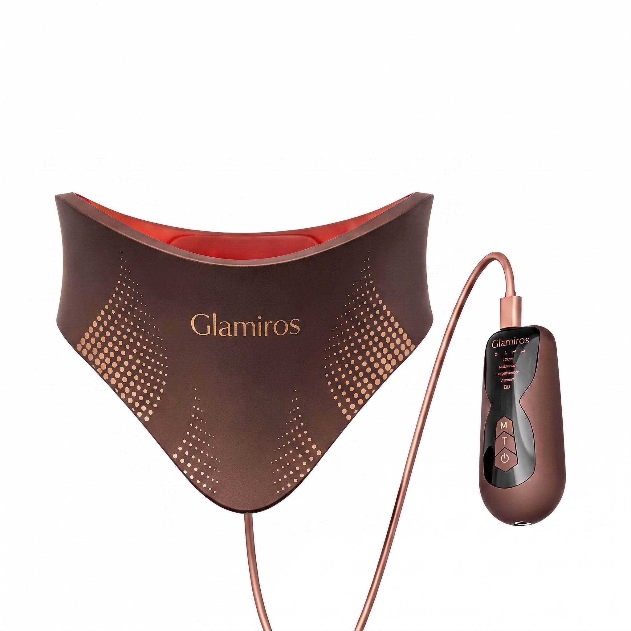 Glamiros MediSpa 4D Flexible Silicone LED Face & Neck Mask | 540 LEDs Wireless Rechargeable Therapy System