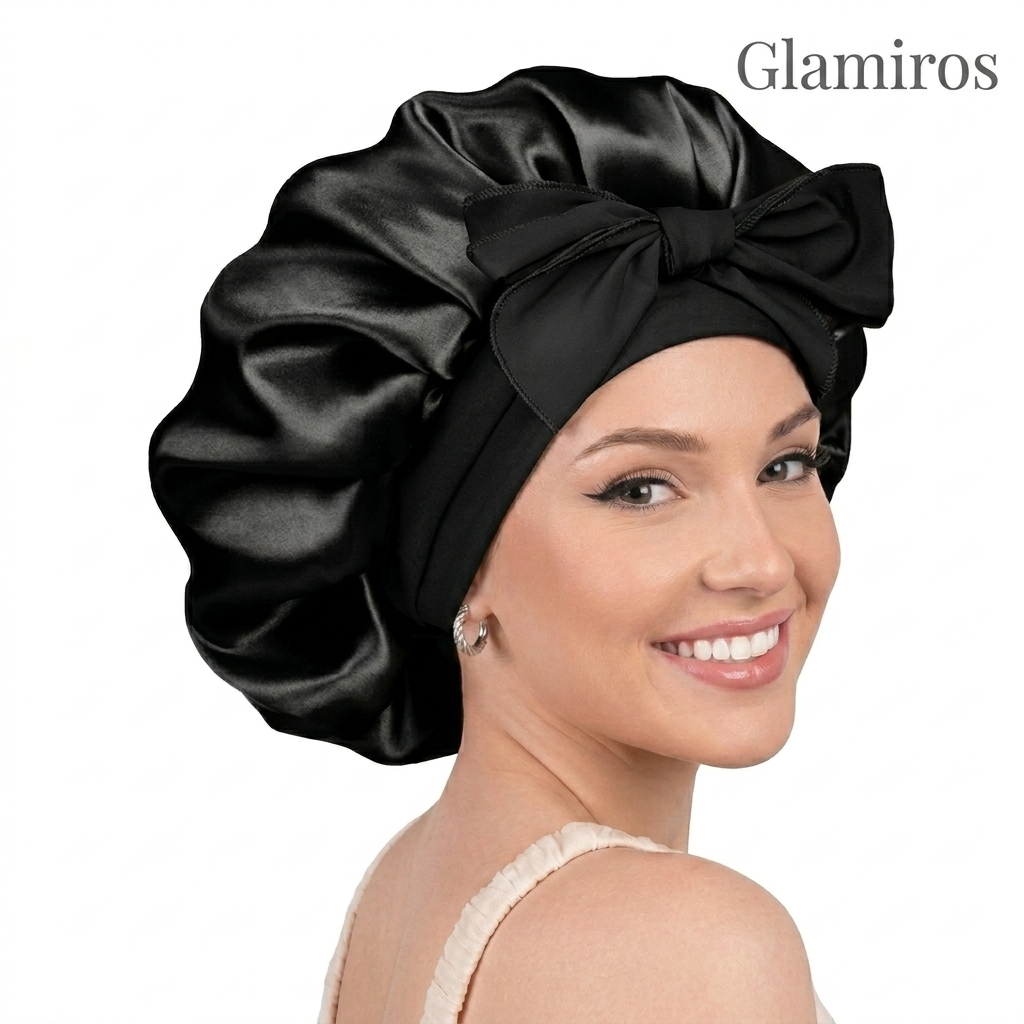Glamiros Adjustable Double Layer Satin Bonnet