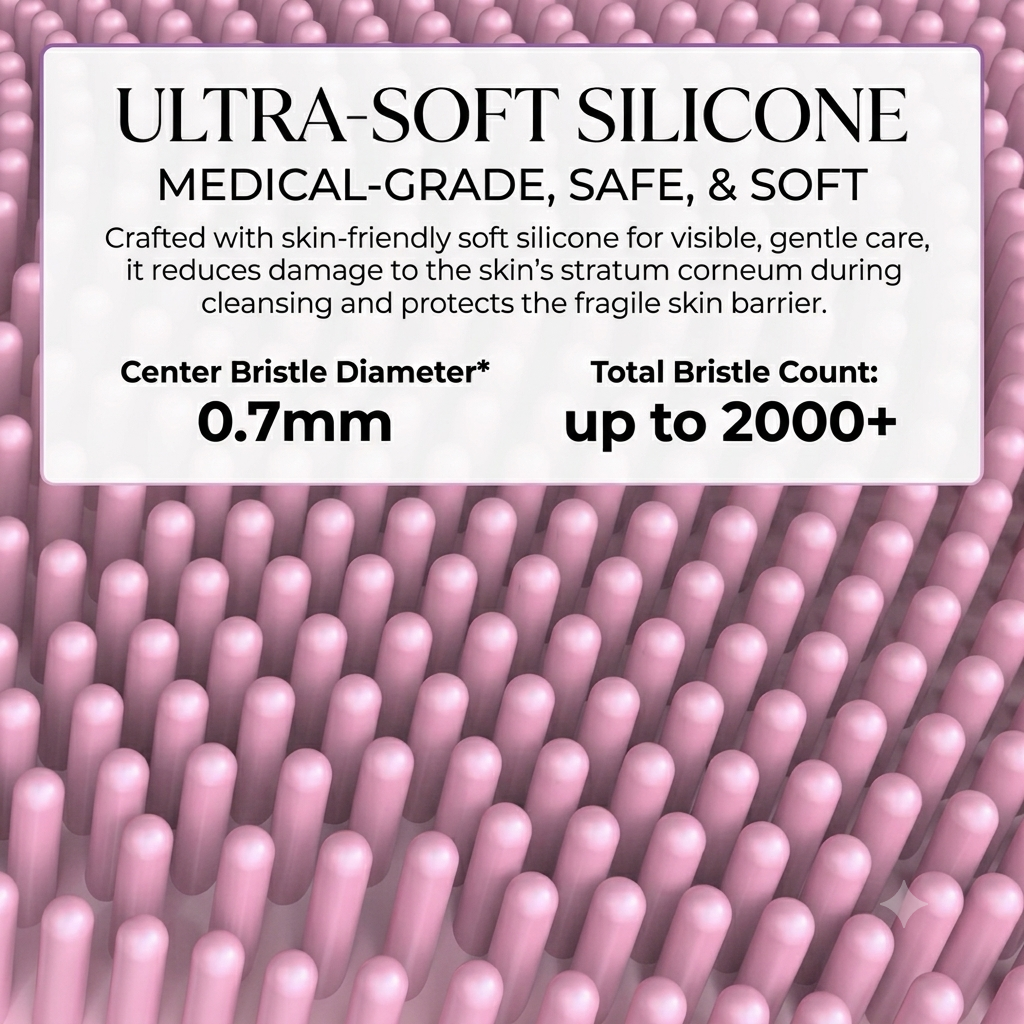 Glamiros Ultrasonic Silicone Facial Cleansing Brush – Electric Deep Face Cleanser