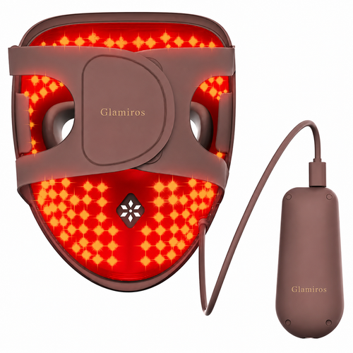 Glamiros MediSpa 4D Flexible Silicone LED Face & Neck Mask | 540 LEDs Wireless Rechargeable Therapy System
