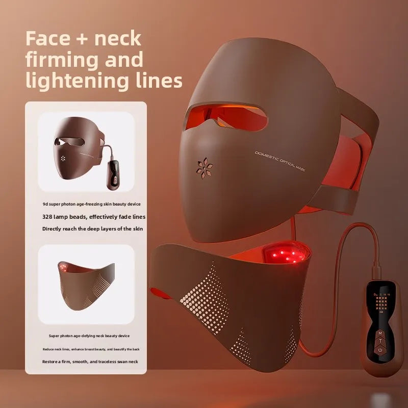 Glamiros MediSpa 4D Flexible Silicone LED Face & Neck Mask | 540 LEDs Wireless Rechargeable Therapy System